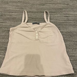 Tank Top - Brandy Melville, Extra Small, Light Brown